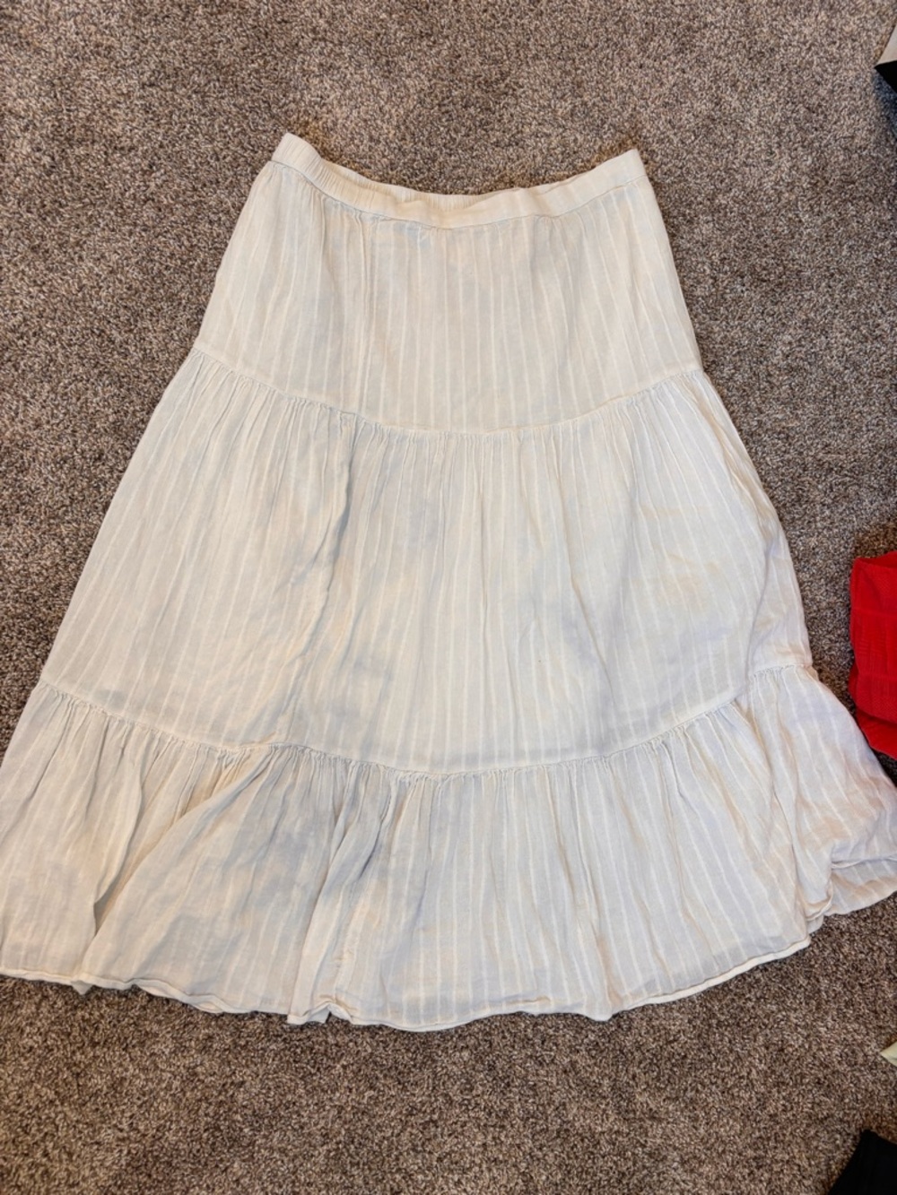 White Tiered Maxi Skirt